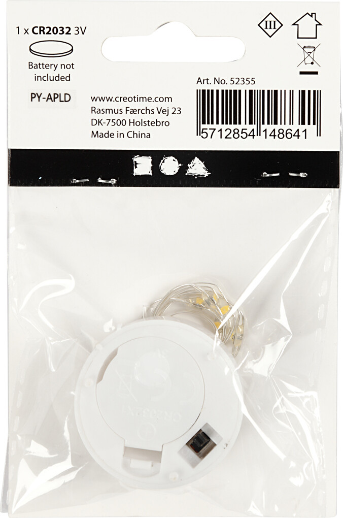 Led Lyskæde - L 27 Cm - Sølv - 1 Stk