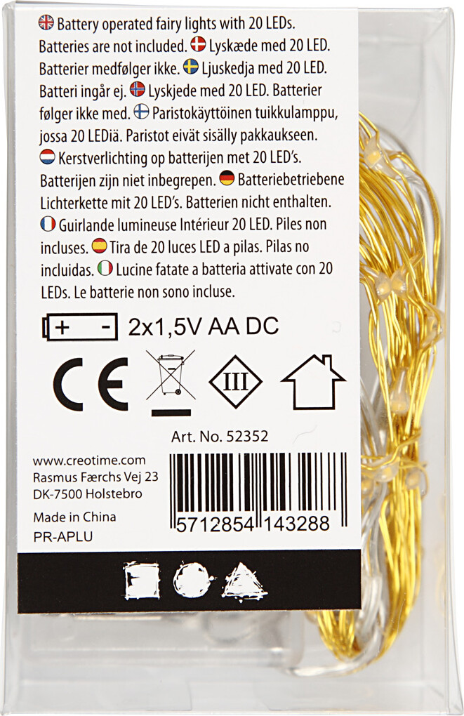 Led Lyskæde - L 3 15 M - Guld - 1 Stk