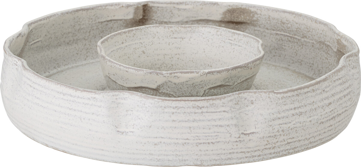 Bloomingville - Leda Serveringsfad - Grå - Stentøj Keramik