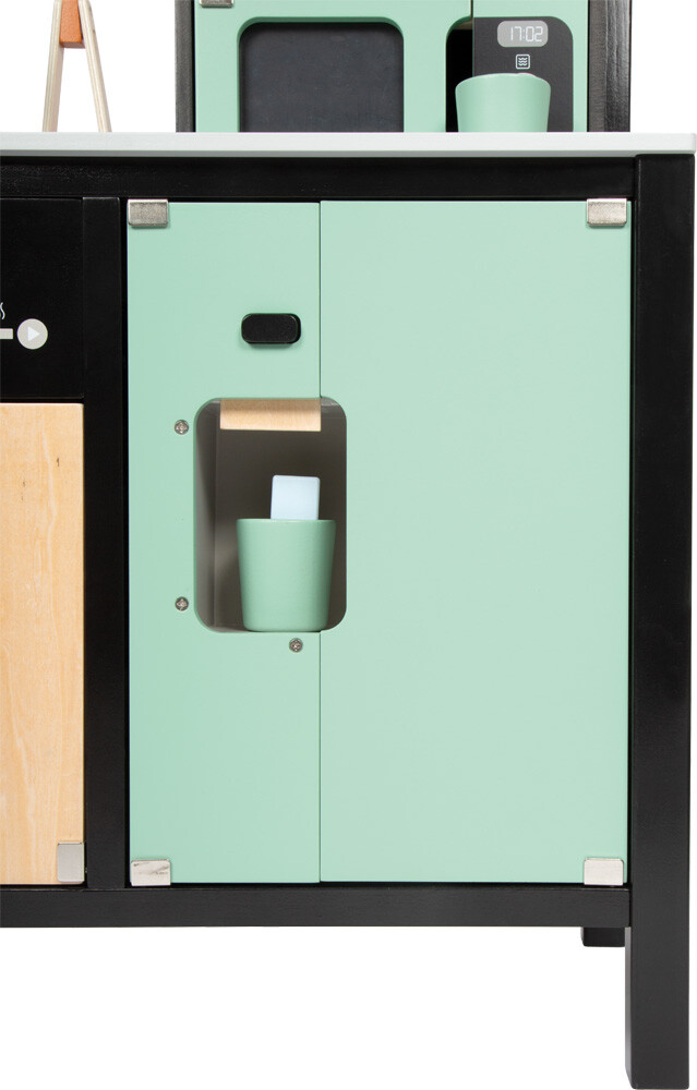 Small Foot - Legekøkken Med Tilbehør Og Køkkenø - Træ - Sort