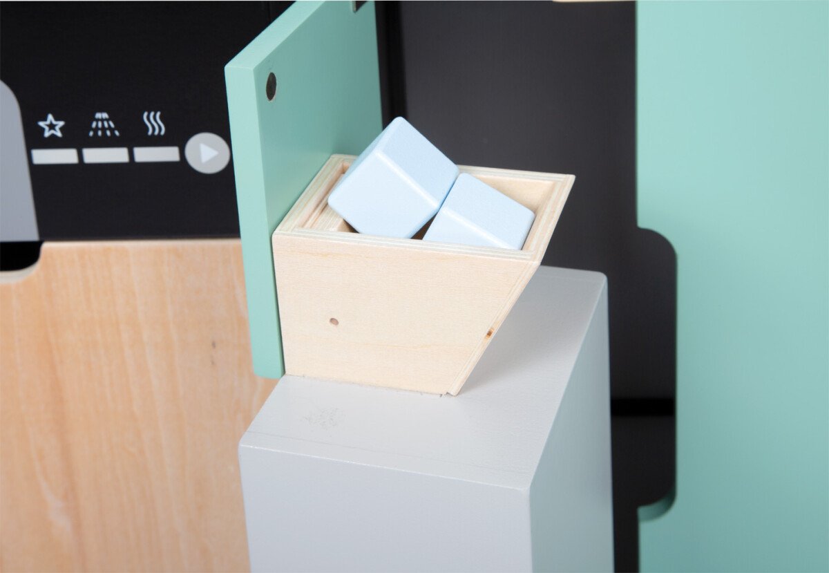 Small Foot - Legekøkken Med Tilbehør Og Køkkenø - Træ - Sort