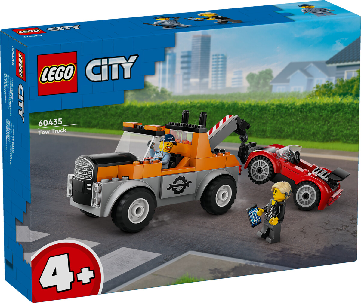 Lego City - Kranvogn Og Sportsvognsreparation - 60435