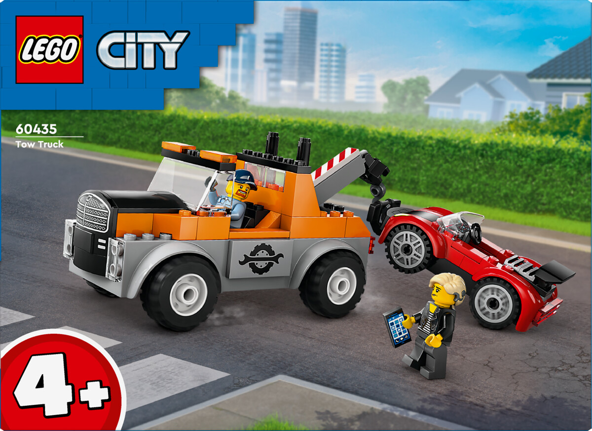 Lego City - Kranvogn Og Sportsvognsreparation - 60435