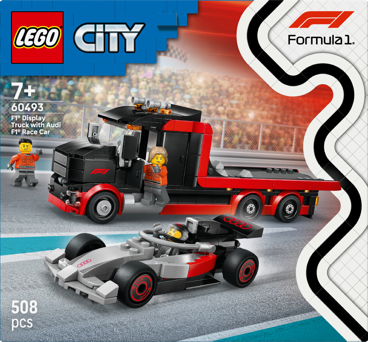 Lego 60493 - F1 Display Truck With Audi F1 Race Car - City
