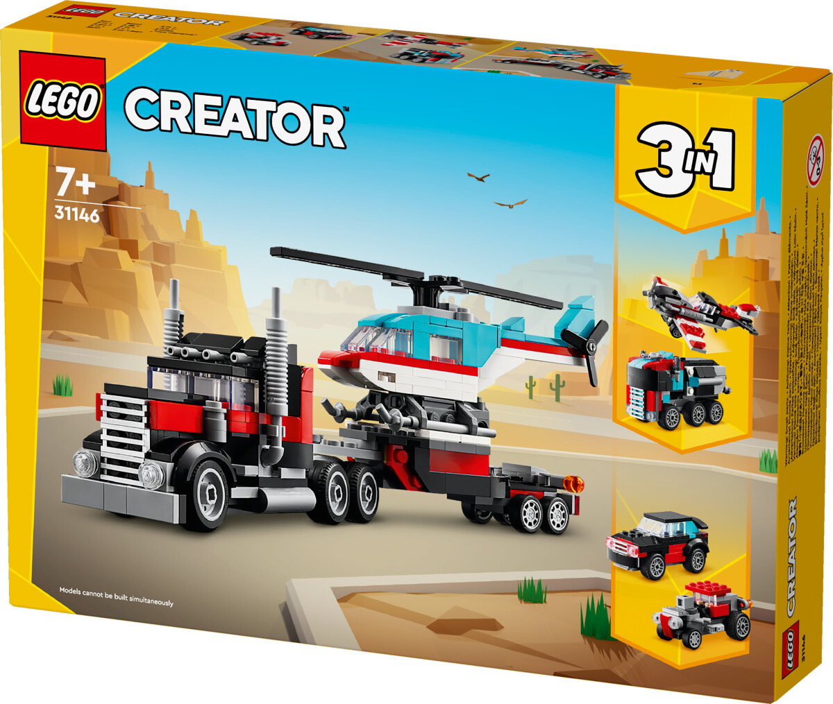 Lego Creator 3-In-1 - Blokvogn Med Helikopter - 31146
