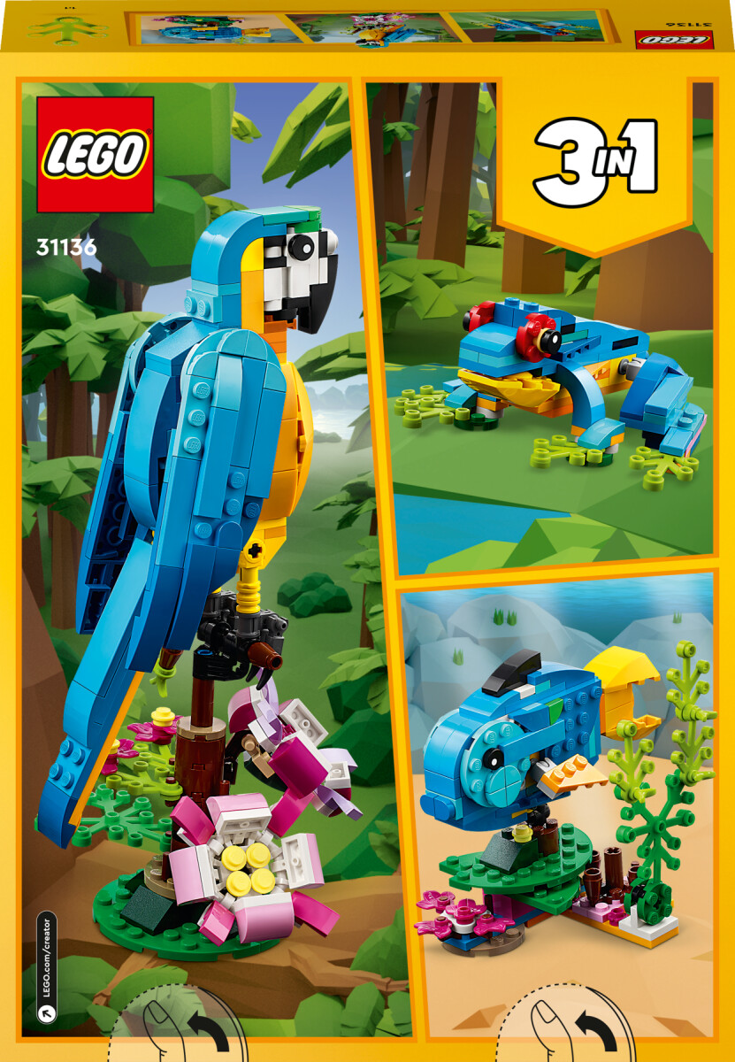 Lego Creator 3-In-1 - Eksotisk Papegøje - 31136