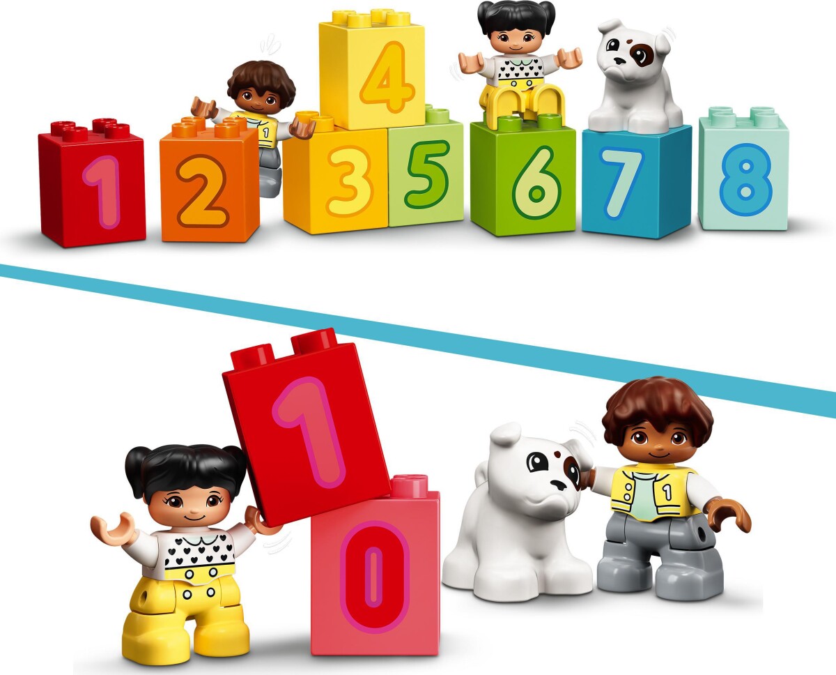 Lego Duplo - Tog Med Tal - Lær At Tælle - 10954