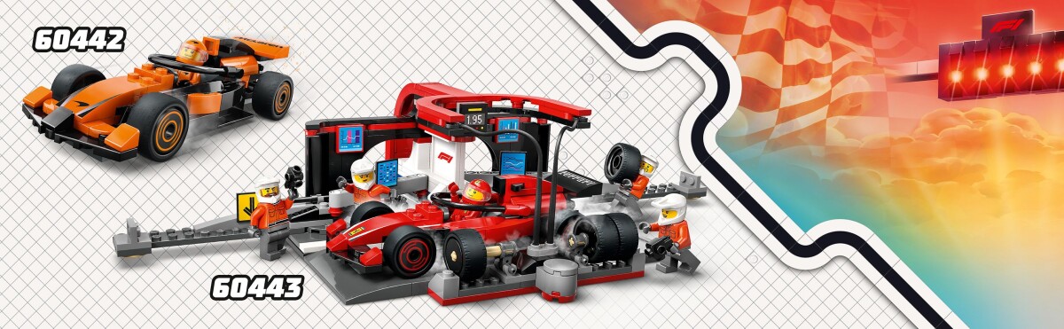 Lego City - F1-Lastbil Med Rb20 Og Amr24 F1-Biler - 60445