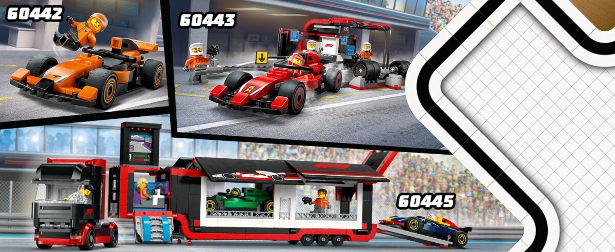 Lego City - F1-Lastbil Med Rb20 Og Amr24 F1-Biler - 60445
