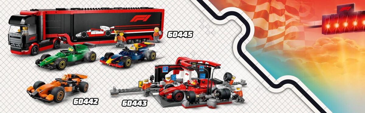 Lego City - F1 Williams Racing Og Haas F1 Racerbiler - 60464