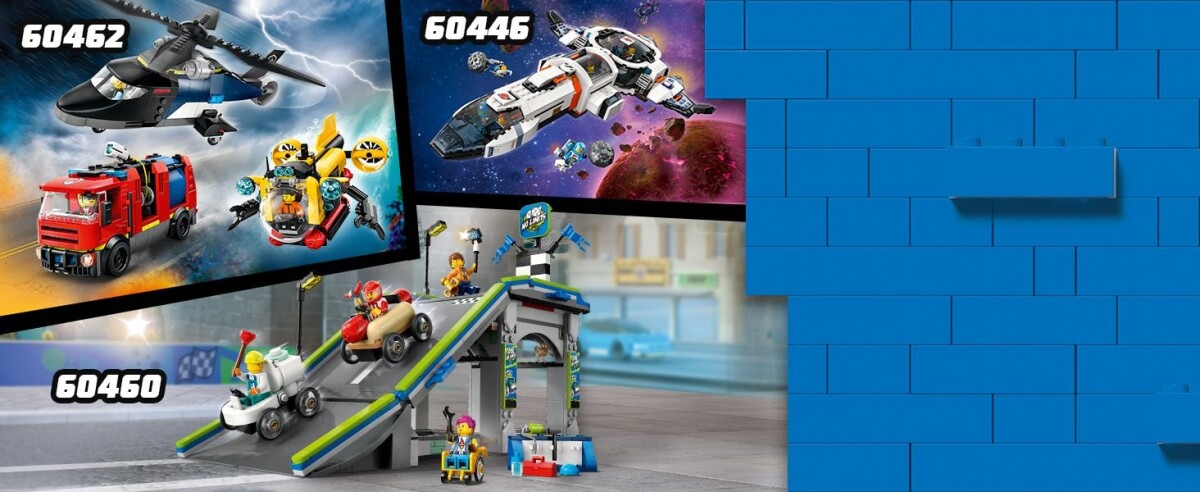Lego City - Helikopter Brandbil Og Ubåd - Remix - 60462