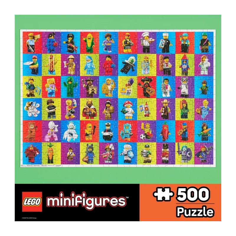 Lego - Minifigur Collage 1 Puslespil - 500 Brikker