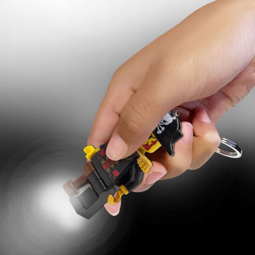 Lego - Nøglering Med Lys - Ledlite - Captain Brickbeard - 7 Cm