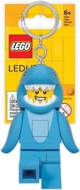Lego - Ledlite Nøglering Med Led Lys - Haj - 9 Cm