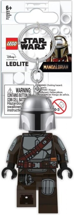 Lego Star Wars - Nøglering Med Lys - The Mandalorian - 9 Cm