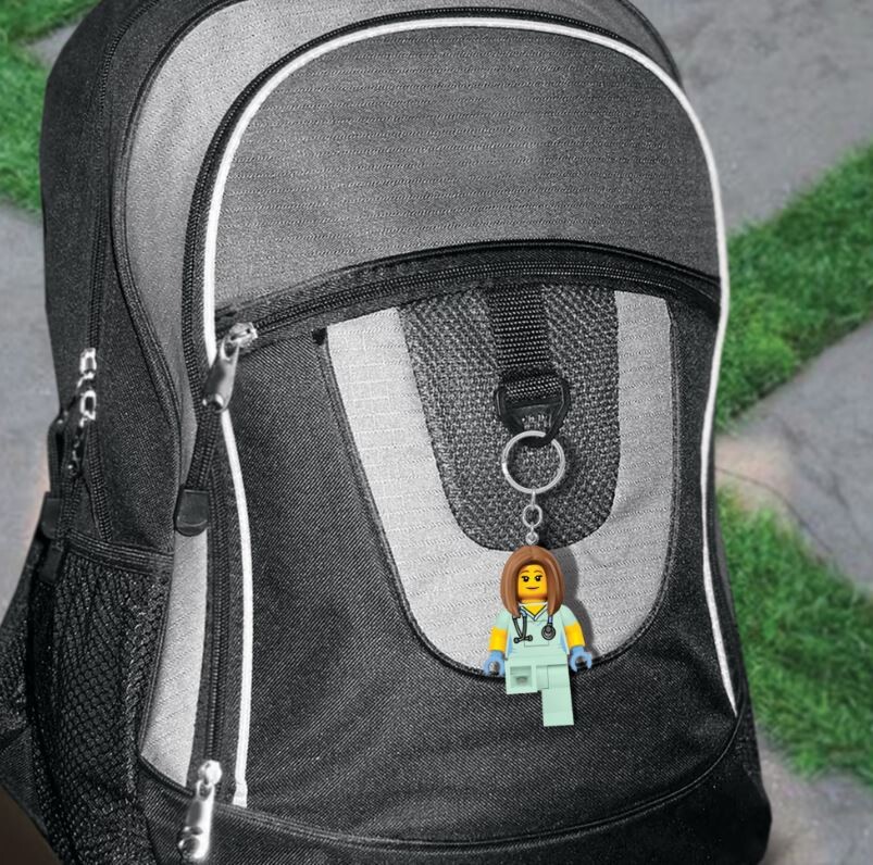 Lego - Nøglering Med Lys - Sygeplejerske - Ledlite