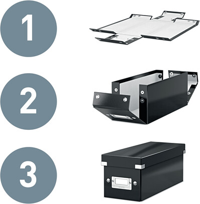 Leitz - Opbevaringsboks I Karton - Medium - Click Store - Hvid