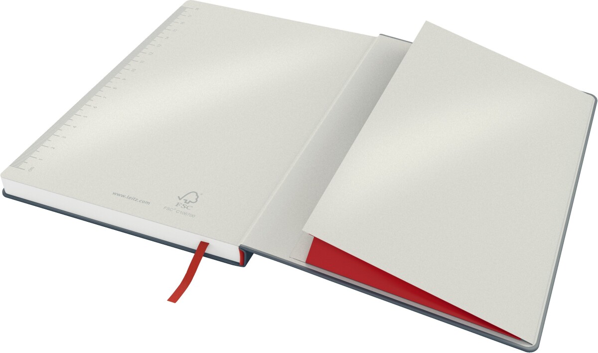 Leitz - Cosy Notesblok - Hard Cover - Stor - Grå - Ternet