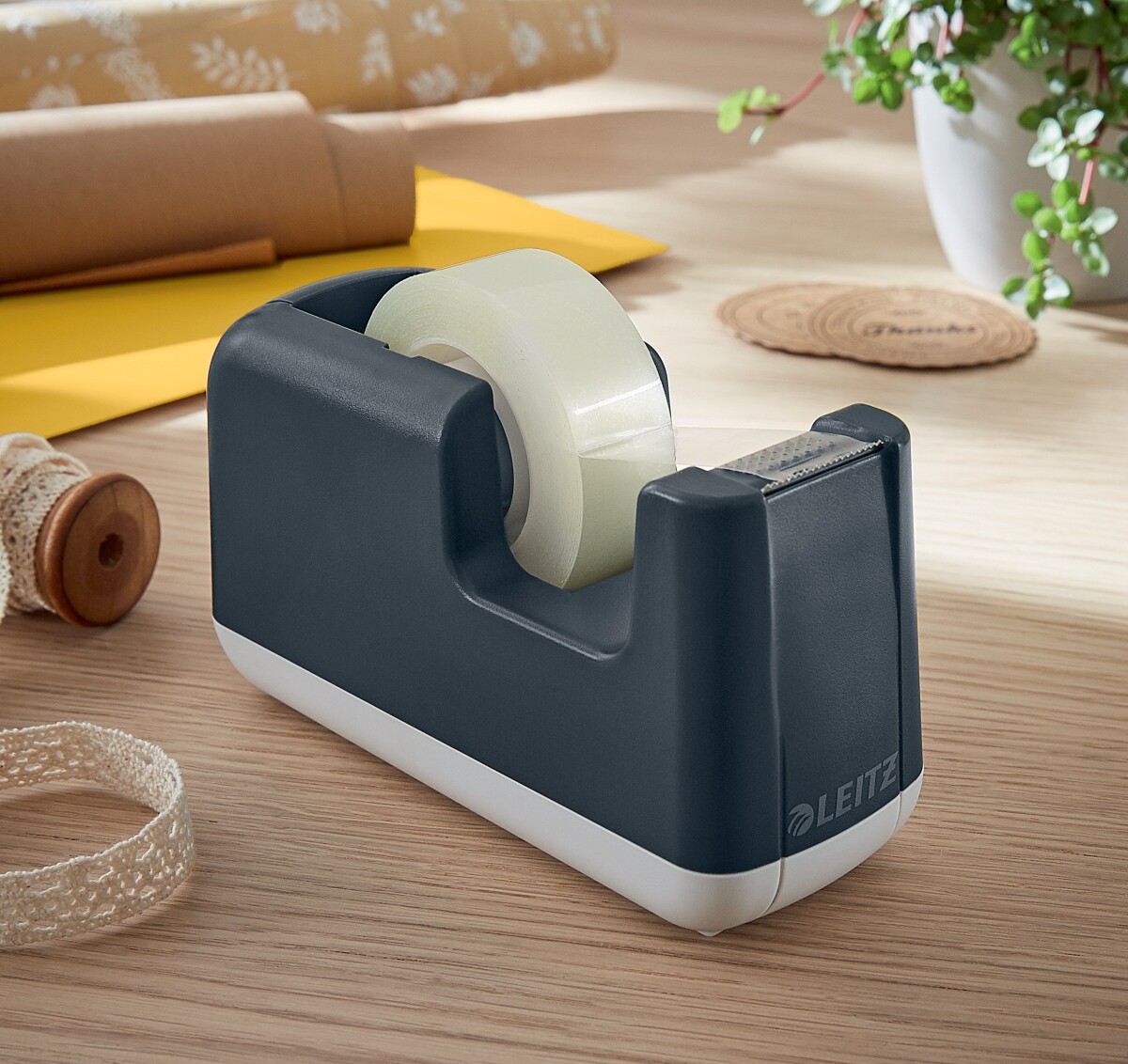 Leitz - Cosy Tape Dispenser Inkl Tape - Grå