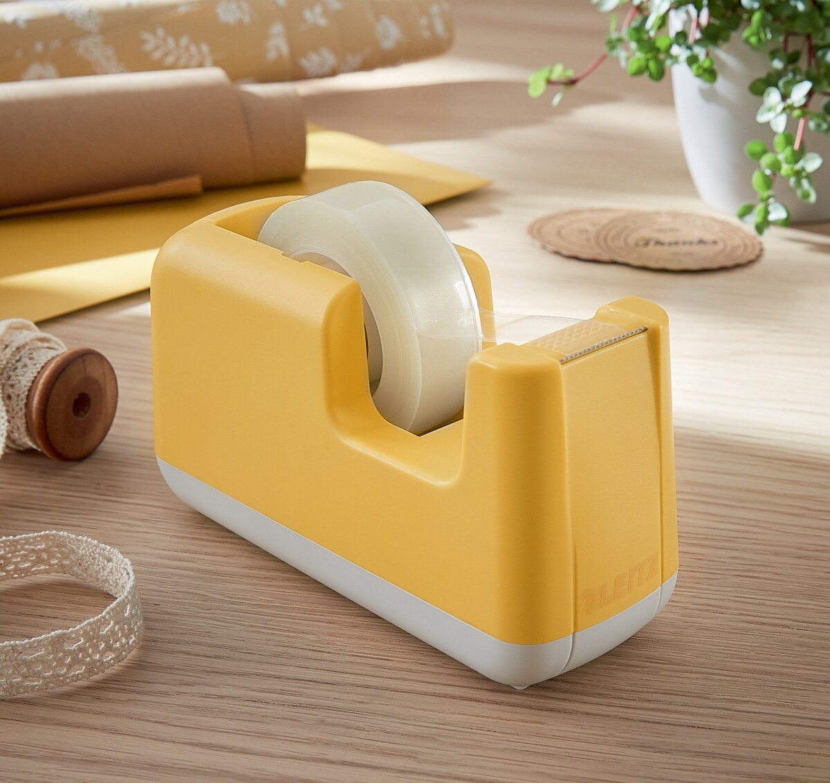 Leitz - Cosy Tape Dispenser Inkl Tape - Gul