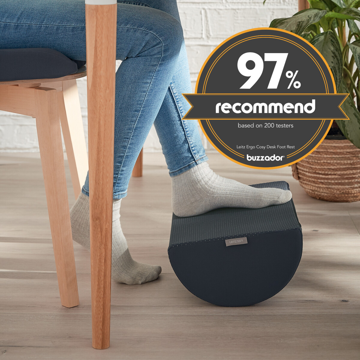 Leitz - Cozy Fodstøtte - Ergonomisk - Grå