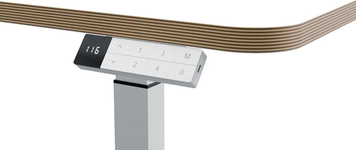 Hæve Sænkebord - Elektrisk - Hvid - 80X60 Cm - Leitz