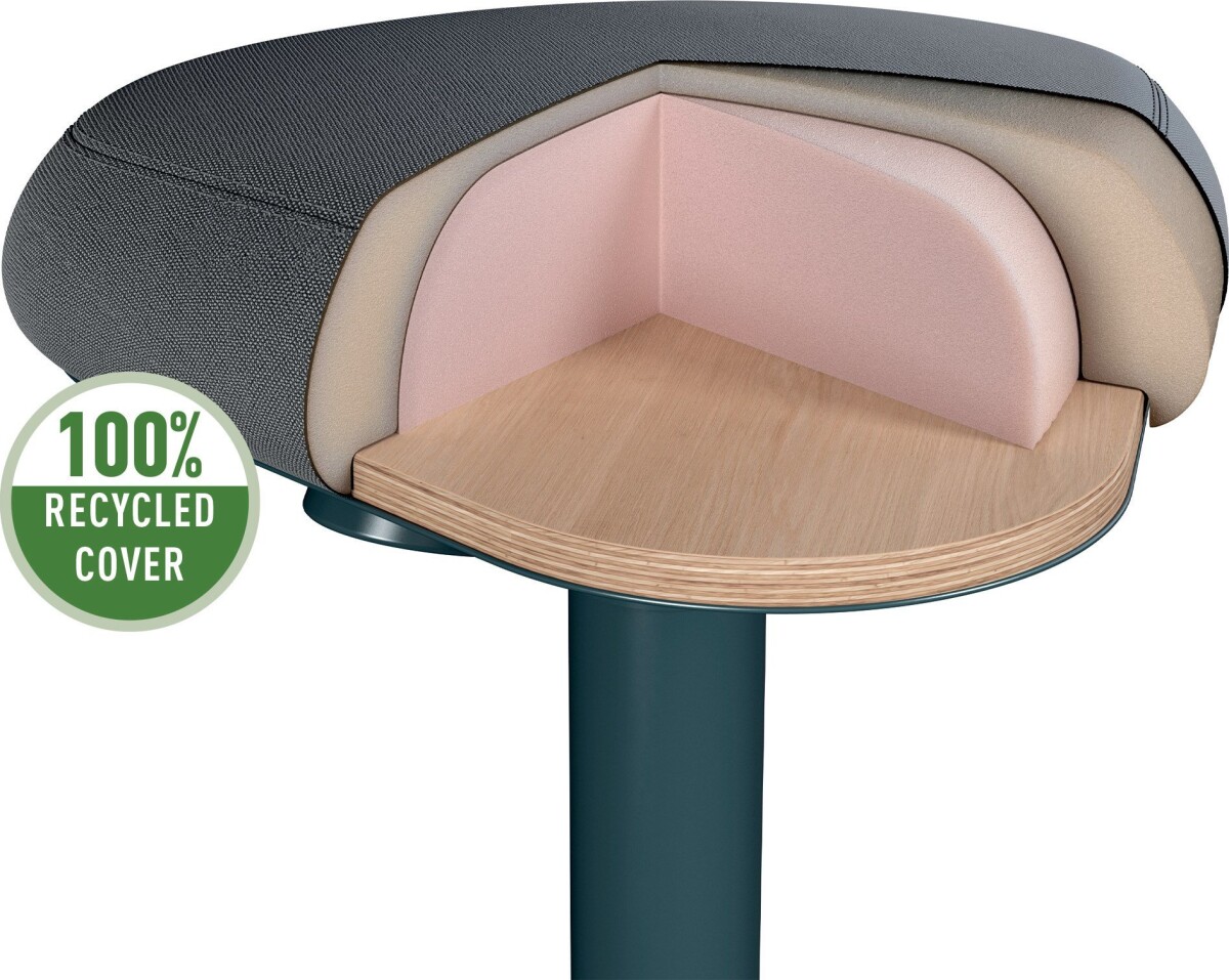 Leitz - Standing Stool Active Comfort Seat Dark Grey