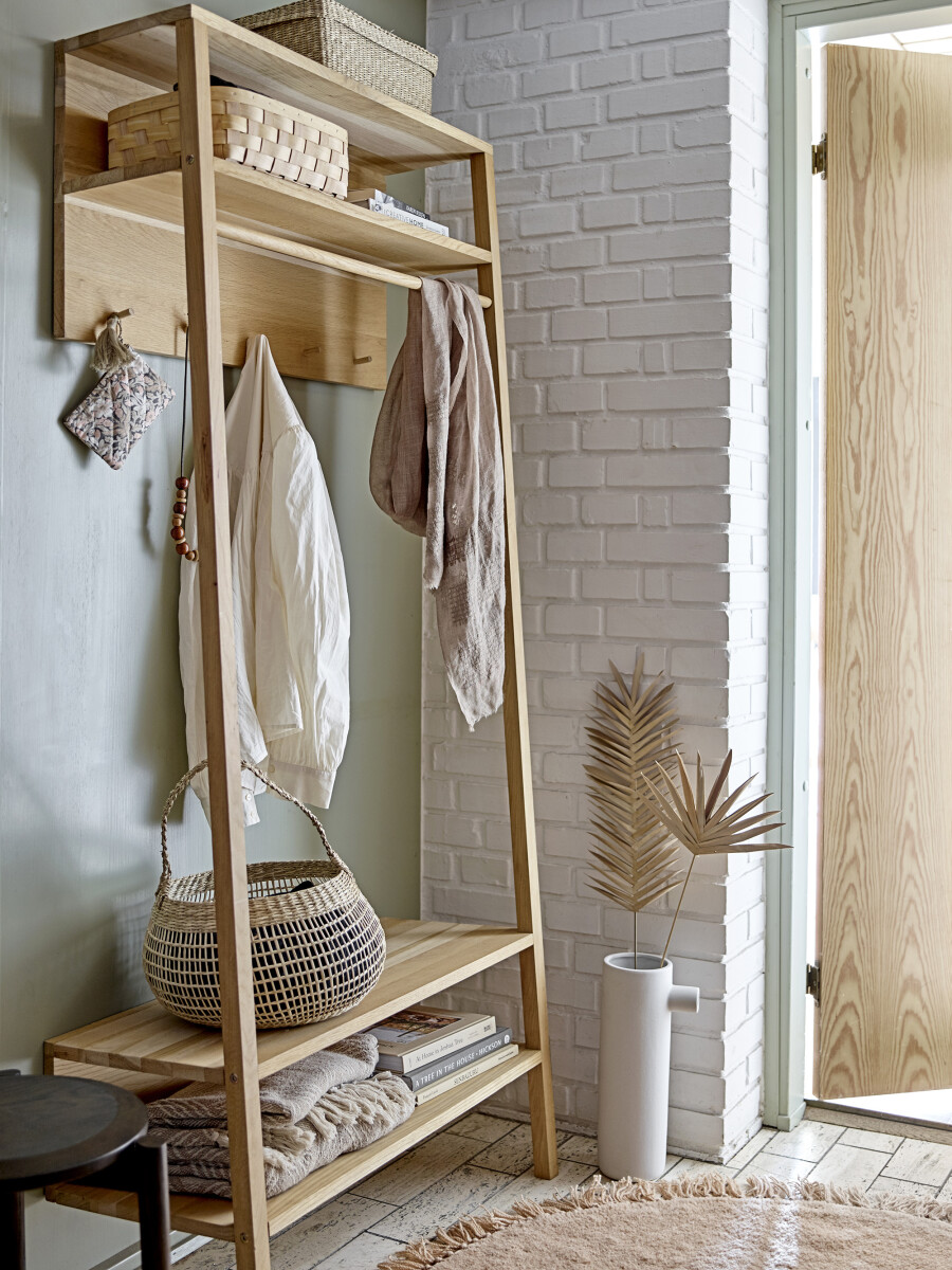 Bloomingville - Lenea Tæppe - Brun - Uld - Rundt - Ø 110 Cm