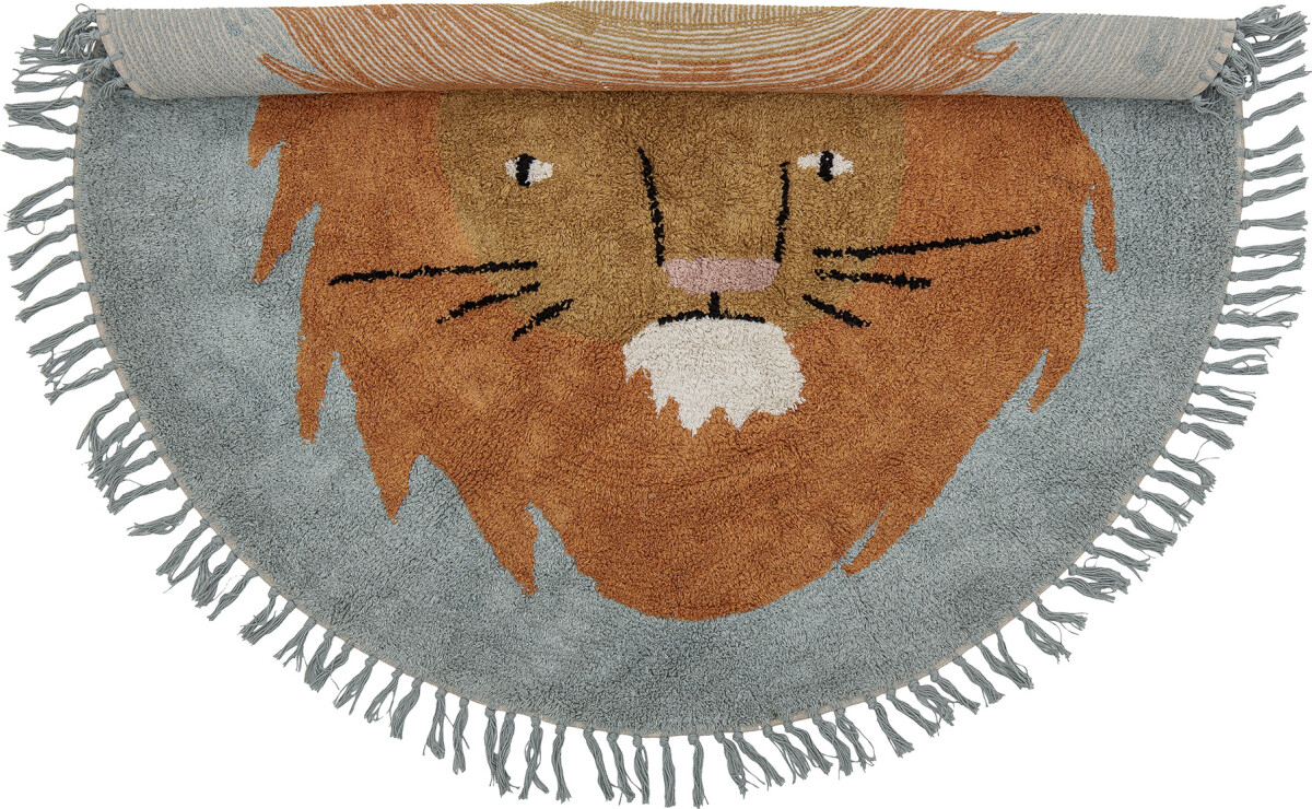 Bloomingville Mini - Leroy Tæppe Til Børn - Blå - Bomuld