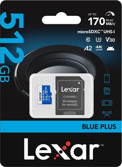 Lexar - Microsdhc Blue Plus Uhs-I With Sd Adapter 256Gb