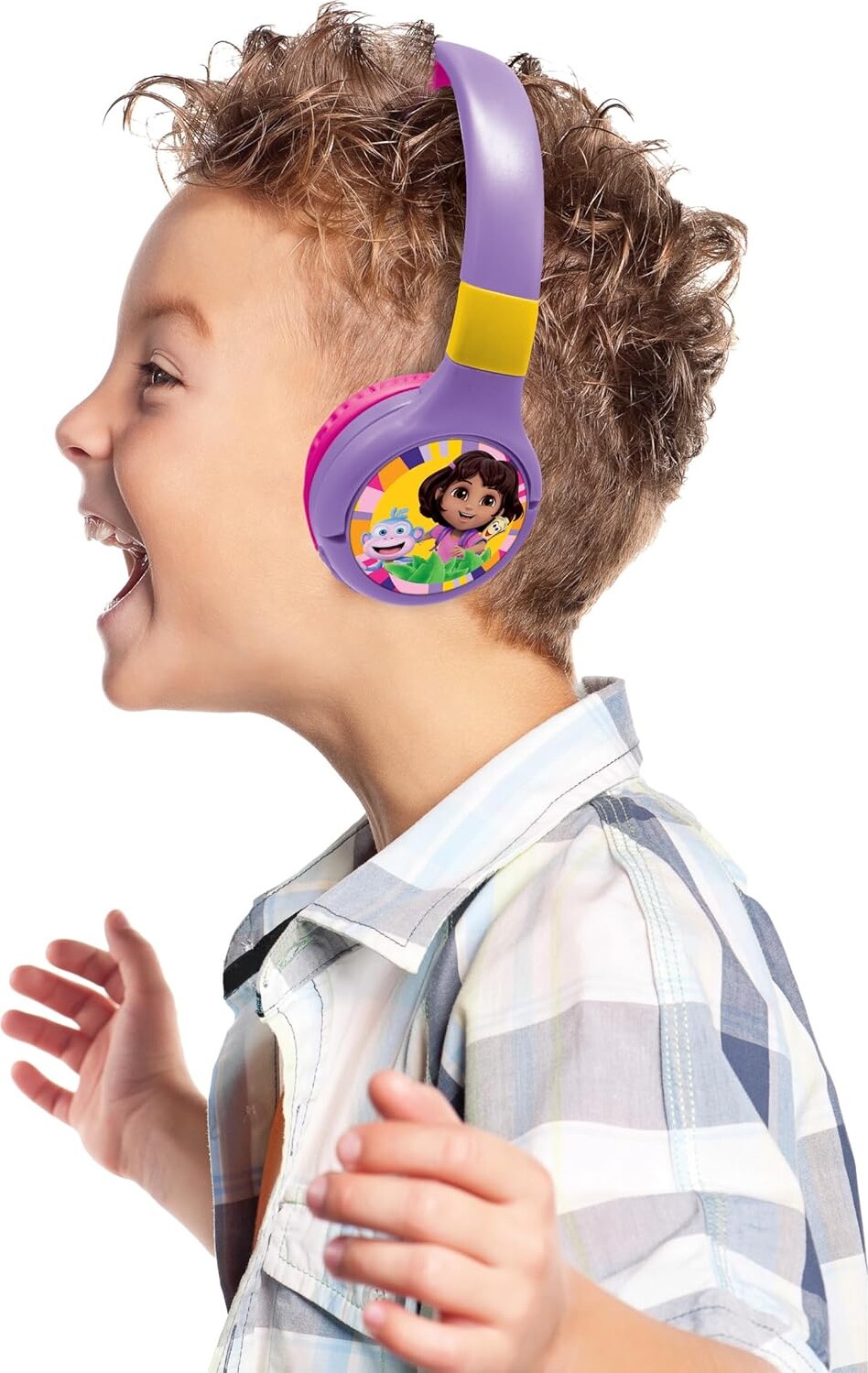 Lexibook - 2-1 Dora Hovedtelefoner Til Børn - Trådløs - Lilla