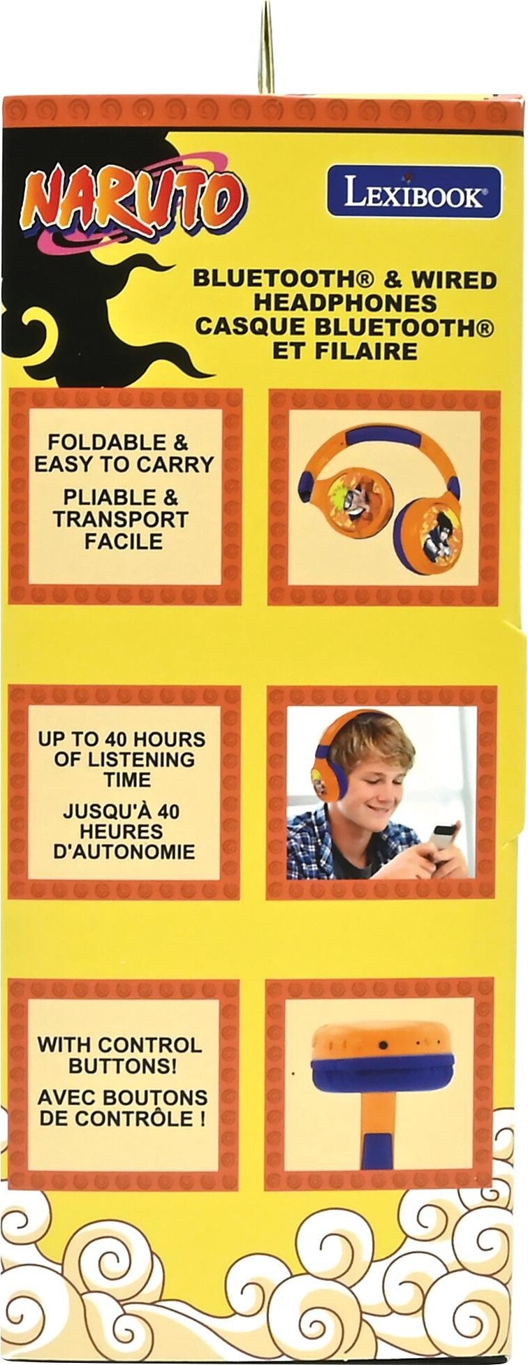 Naruto - Bluetooth Høretelefoner Til Børn - Orange Blå - Lexibook