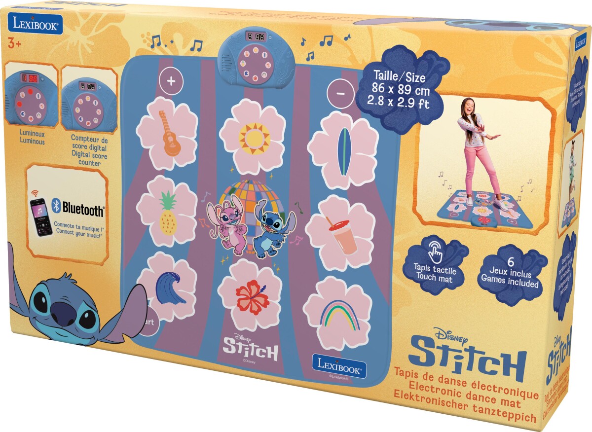Lexibook - Stitch Electronic Dance Mat - Bluetooth Dansemåtte