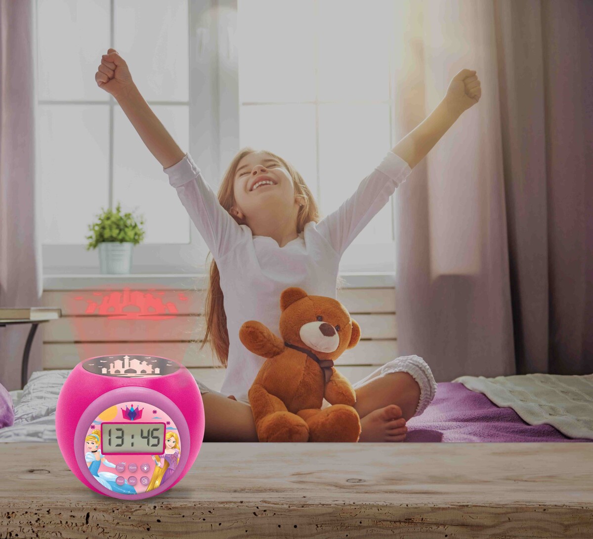 Lexibook - Disney Princess - Vækkeur Med Projektor Og Timer