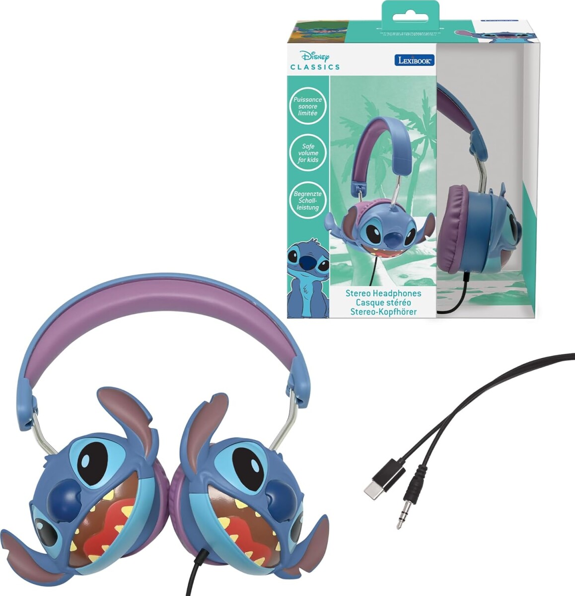 Stitch - Høretelefoner - Foldbare - Disney - Lexibook