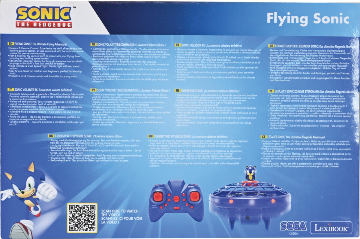 Lexibook - Flying Sonic - Drone Med Figur