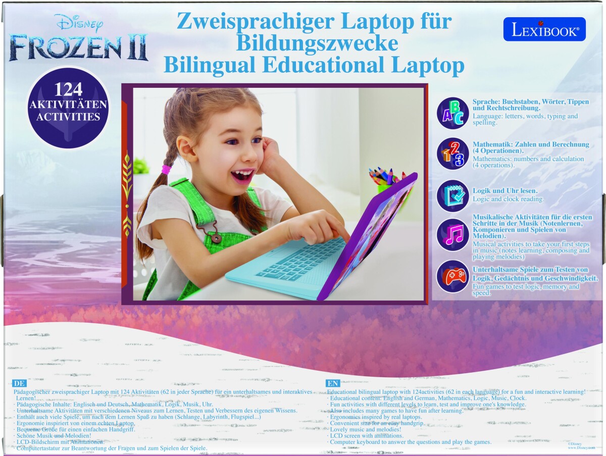Lexibook - Frost Lærings Computer - Tosproget - Tysk Og Engelsk