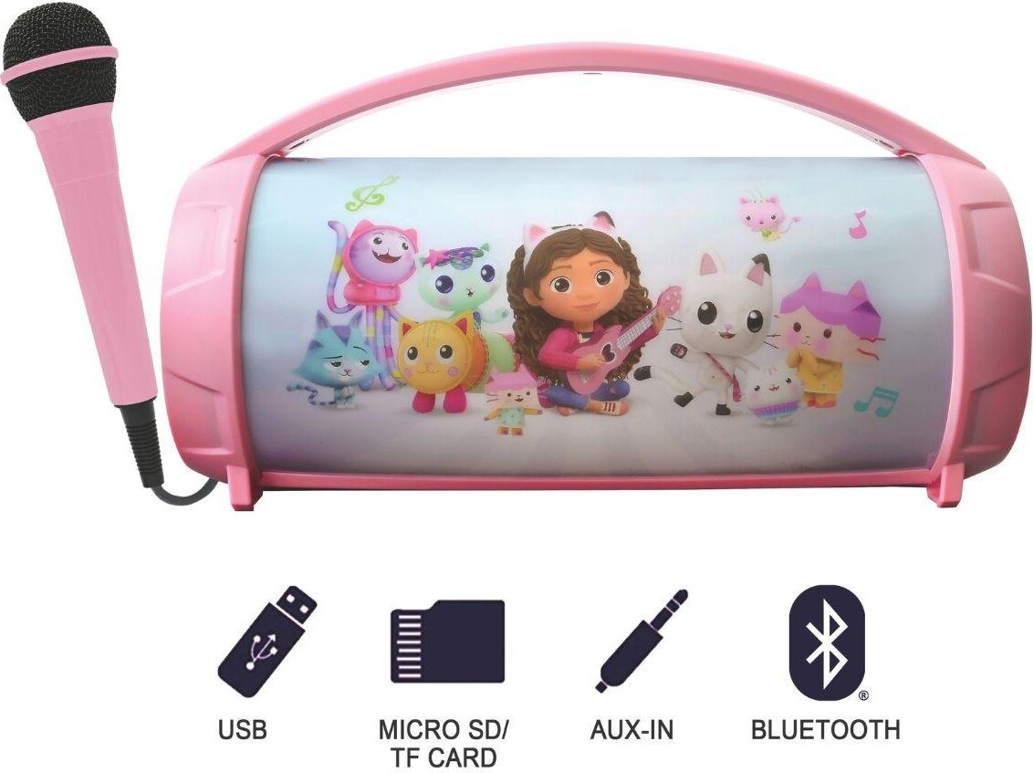 Gabbys Dukkehus - Bluetooth Højtaler Med Lys Og Mikrofon - Lexibook