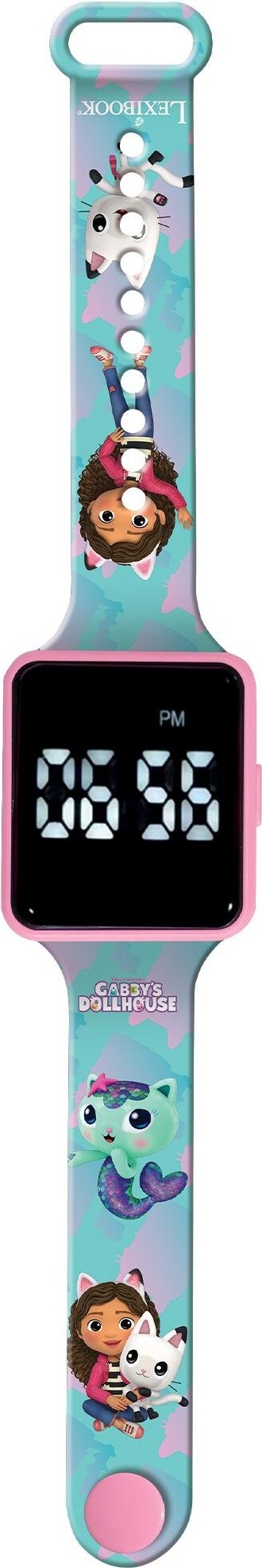 Gabbys Dukkehus - Ur - Digitalt Led Armbåndsur Til Børn - Lexibook