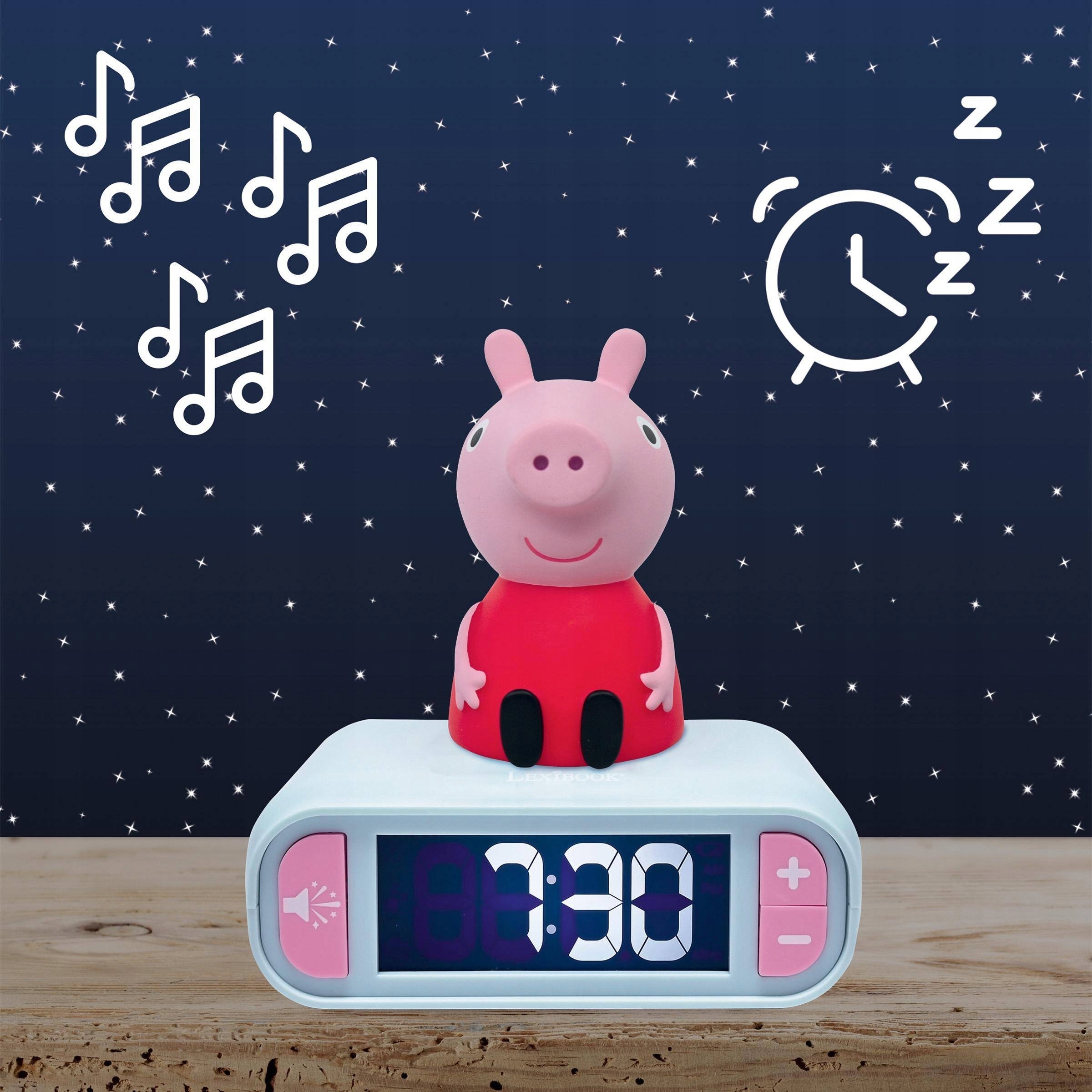 Lexibook - Peppa Pig Night Light Vækkeur Med Lyde