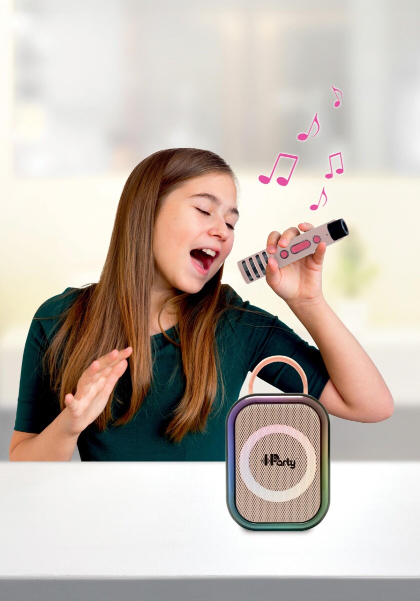 Lexibook - Iparty Karaoke Sæt Til Børn - Højtaler Med 2 Mikrofoner
