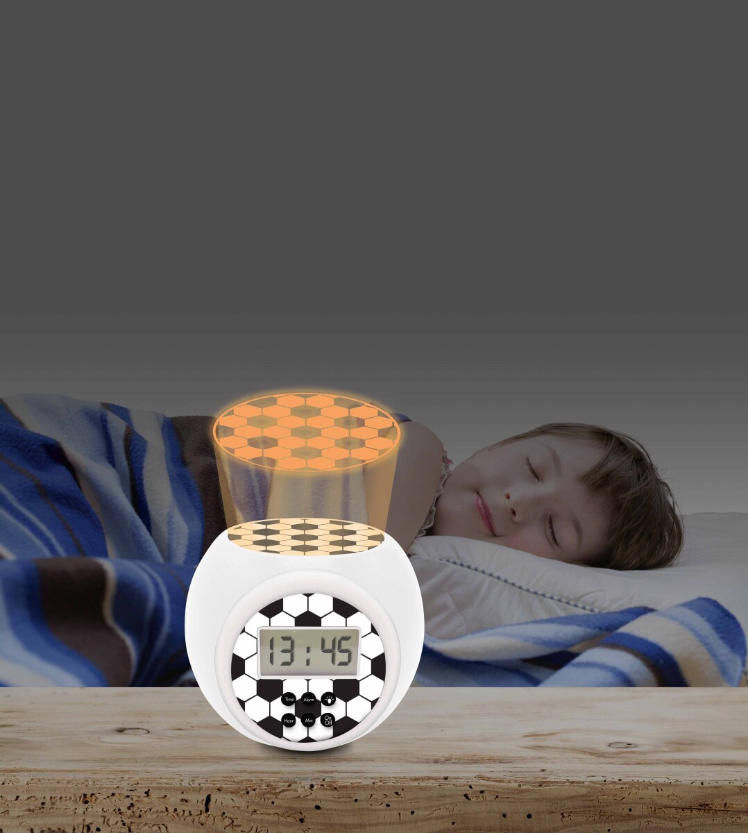 Fodbold - Vækkeur Med Projektor Og Timer - Lexibook
