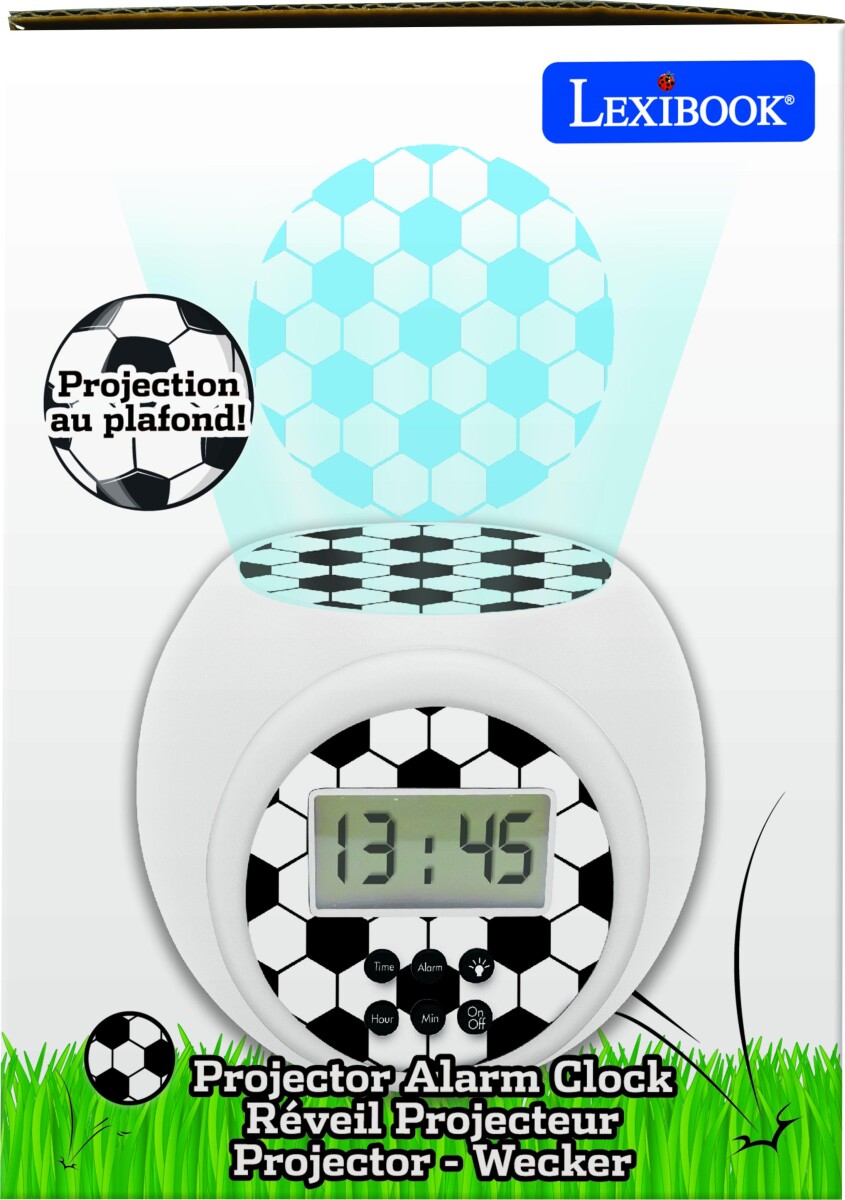 Fodbold - Vækkeur Med Projektor Og Timer - Lexibook