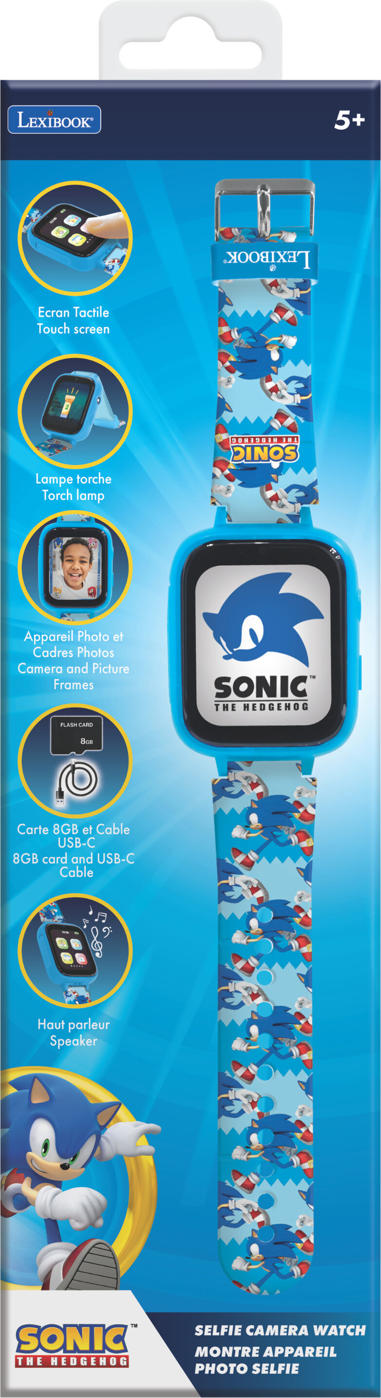 Sonic - Ur Med Kamera - Armbåndsur Til Børn - Lexibook