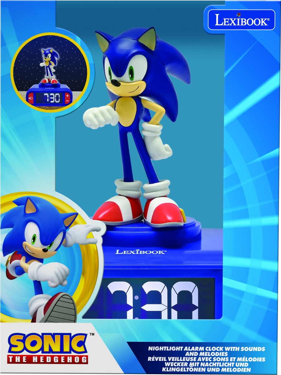 Sonic Vækkeur Med Lys - Lexibook