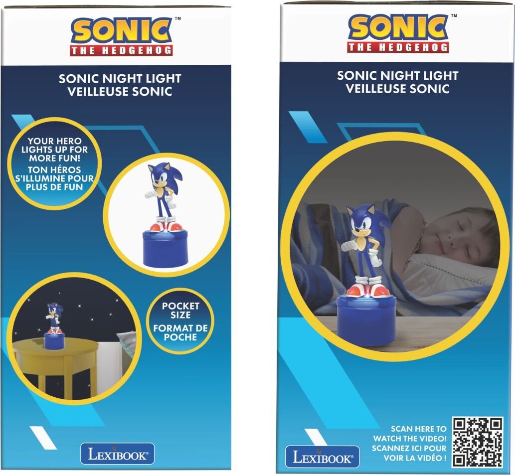 Sonic - Natlampe Til Børn - Lexibook
