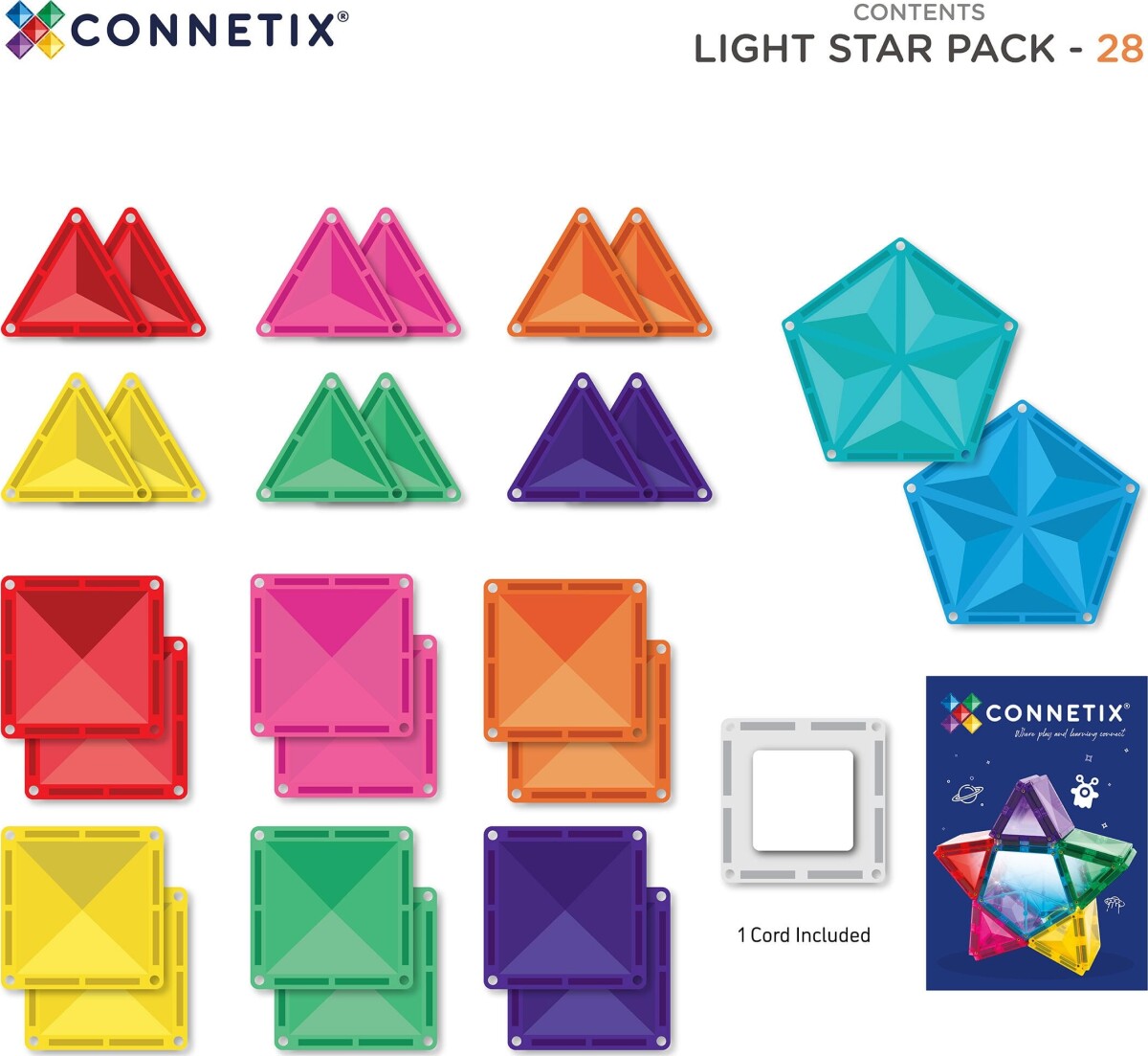 Light Star Pack - Magnetsæt - 28 Dele