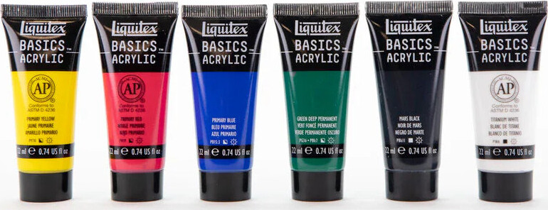Liquitex - Basics Akrylmaling Sæt - 6X22 Ml