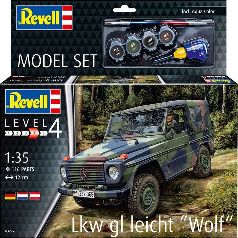 Revell - Lkw Gl Leicht Wolf Bil Byggesæt - 1 35 - Level 4 - 03277