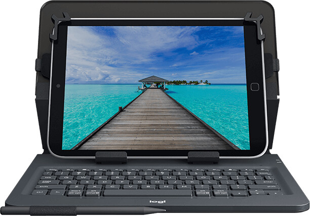 Logitech - 10 Universal Folio Wkeyboard Black Nordic